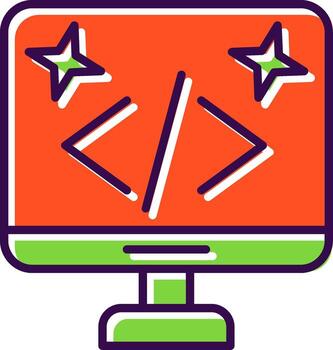 Clean Code filled Design Icon vector