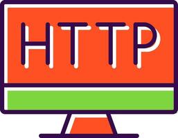 http Galleta lleno diseño icono vector