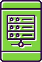 Mobile Database filled Design Icon vector