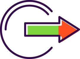 Logout filled Design Icon vector