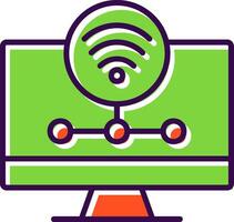 Wifi Server filled Design Icon vector