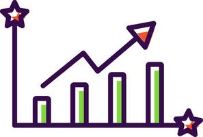 Growing Data filled Design Icon vector