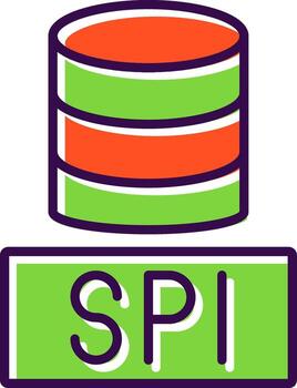 sql bases de datos lleno diseño icono vector