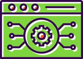 Website Algorithm filled Design Icon vector