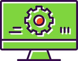Monitoring Software filled Design Icon vector