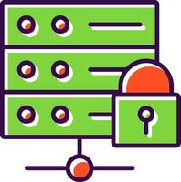 Server Protection filled Design Icon vector