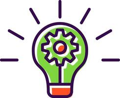 Find Solution filled Design Icon vector