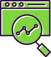 Web Monitoring filled Design Icon vector