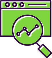 Web Monitoring filled Design Icon vector