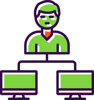 Server Client filled Design Icon vector