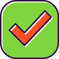 Checkmark filled Design Icon vector