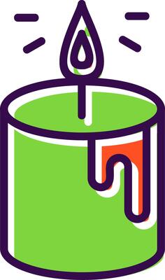 Candle filled Design Icon