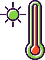 Thermometer filled Design Icon vector