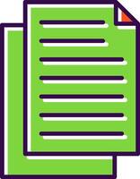 Document filled Design Icon vector