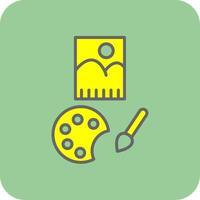 Painting Filled Yellow Icon vector
