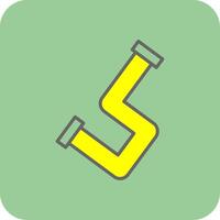 PipeFilled Yellow Filled Yellow Icon vector