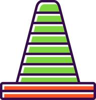 Traffic Cone filled Design Icon vector