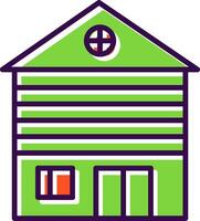 Wooden House filled Design Icon vector