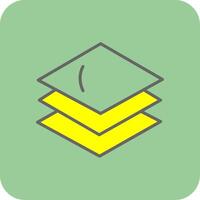 Layer Filled Yellow Icon vector