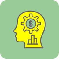 Mind system Filled Yellow Icon vector