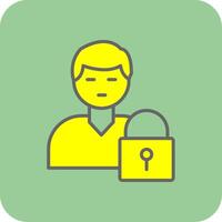 Authorization Manager Filled Yellow Icon vector