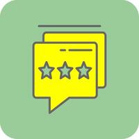 Feedback Chat Filled Yellow Icon vector