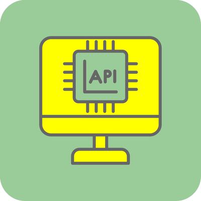 Api Interface Filled Yellow Icon
