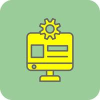 Web Administrator Filled Yellow Icon vector