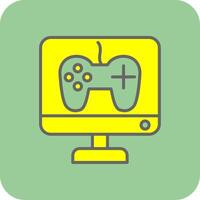 Game Development Filled Yellow Icon vector