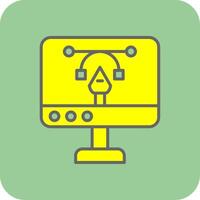 Design Filled Yellow Icon vector