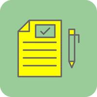 Planning Filled Yellow Icon vector