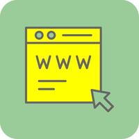 Web Page Filled Yellow Icon vector