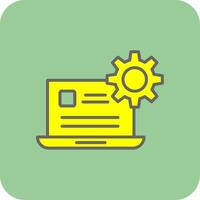 Data Management Filled Yellow Icon vector