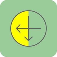 Intersect Filled Yellow Icon vector