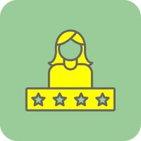 Customer Testimominal Filled Yellow Icon vector