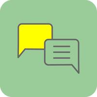 Conversation Filled Yellow Icon vector