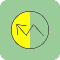 Trend Filled Yellow Icon vector