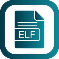 ELF File Format Filled Yellow Icon vector