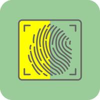 Fingerprint Filled Yellow Icon vector