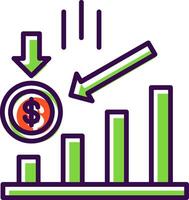 Losses filled Design Icon vector