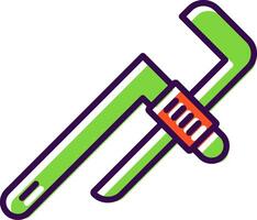 Pipe Wrench filled Design Icon vector