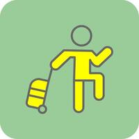 Passenger Filled Yellow Icon vector