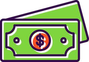 Dollar filled Design Icon vector