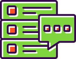 Database Message filled Design Icon vector