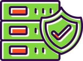 Database Security filled Design Icon vector