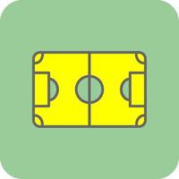 fútbol campo lleno amarillo icono vector