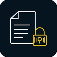 Encrypted Data Line Red Circle Icon vector