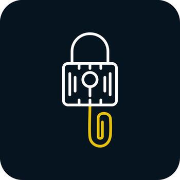 Picklock Line Red Circle Icon vector