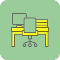 Workspace Filled Yellow Icon vector