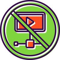 Prohibited Sign filled Design Icon vector